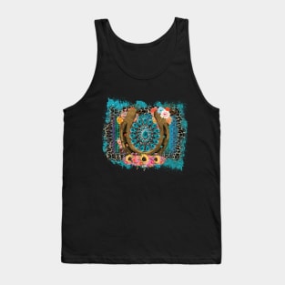 Rusty Horseshoe Turquoise Gem Tank Top